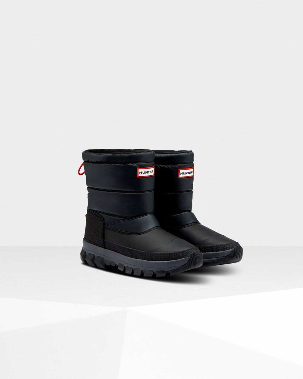 Hunter Original Insulated Short Snow Boots - Shop Online Womens Black - QKSFJP247